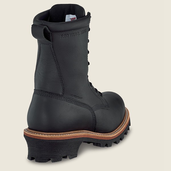 Botas de Seguridad Red Wing Hombre Negros - Loggermax - 9-Inch Waterproof Toe Logger - 501-QERMIH